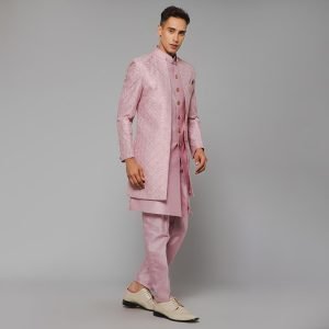 Royal Embroidery Brocade Ethnic Indo-Western Indian Asian Wedding for Men Fashion - Image 2